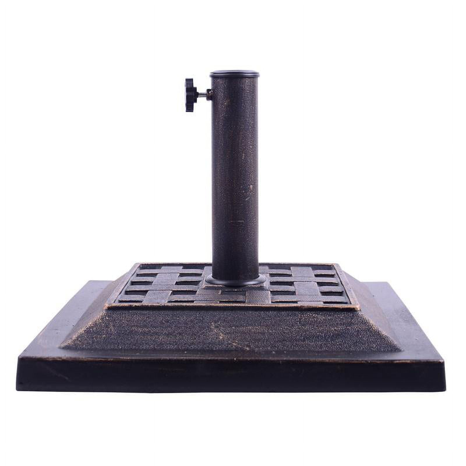 Outsunny 28 lbs Bronze Square Stone Patio Umbrella Base