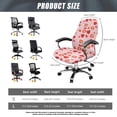 thumbnail image 7 of POLERO Strawberry Elastic Cloth Office Swivel Chair Cover with Easy Install, Scratch Resistant Anti Corrosion All-in-One High Back Chair Slipcover for Home Office, 7 of 7