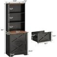 thumbnail image 2 of 2 Drawer File Cabinet with Lock, Wood Filing Cabinet fits Letter, Legal, A4 Size, Hanging File Folders, Farmhouse File Cabinets for Home Office with Adjustable Storage Shelf, Black, 2 of 7