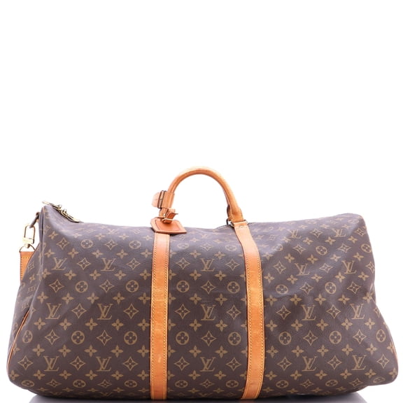 Pre-Owned Keepall Bandouliere Bag Monogram Canvas 60 By Rebag