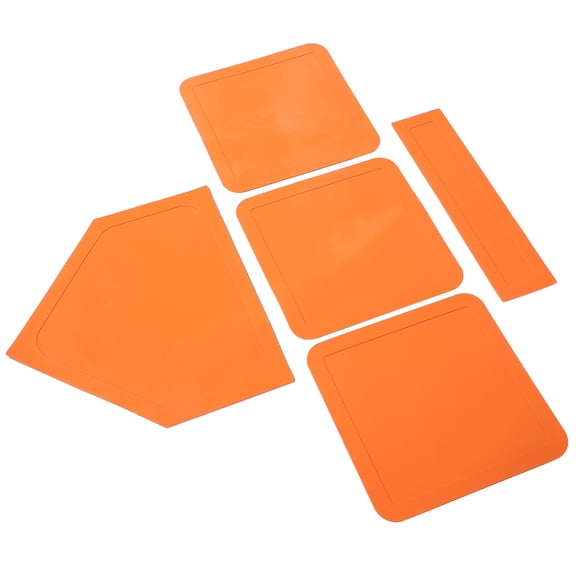 SEWCHICS 5Pcs Durable Rubber Softball Bases for Training Sessions and Competitive Games