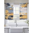 thumbnail image 5 of Abstract Art Sheer Curtains 45 Inches Long 2 Panels Retro Watercolor Yellow Blue Wash Light Filtering Semi Sheer Window Curtains Drapes for Bedroom Living Room 52"x45", 5 of 7