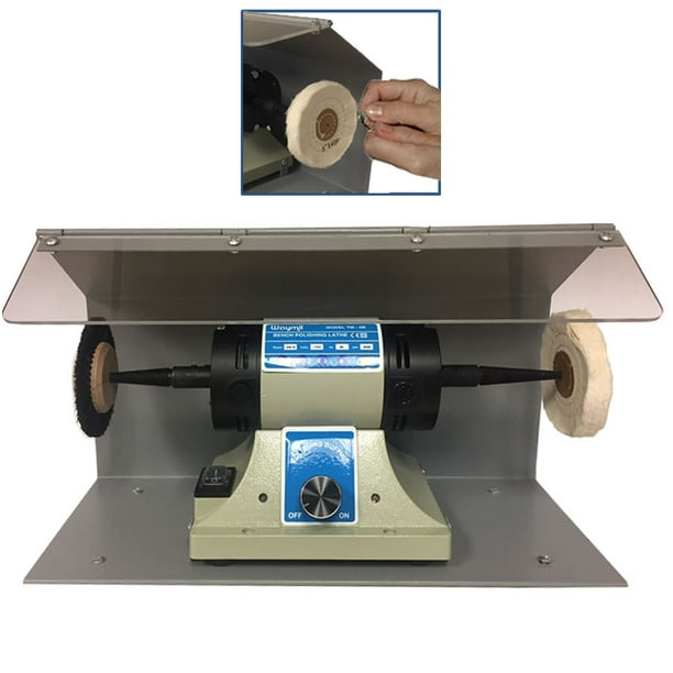 Polishing Motor Machine Lathe W/Splash Benchtop Buffing Dental Jewelry