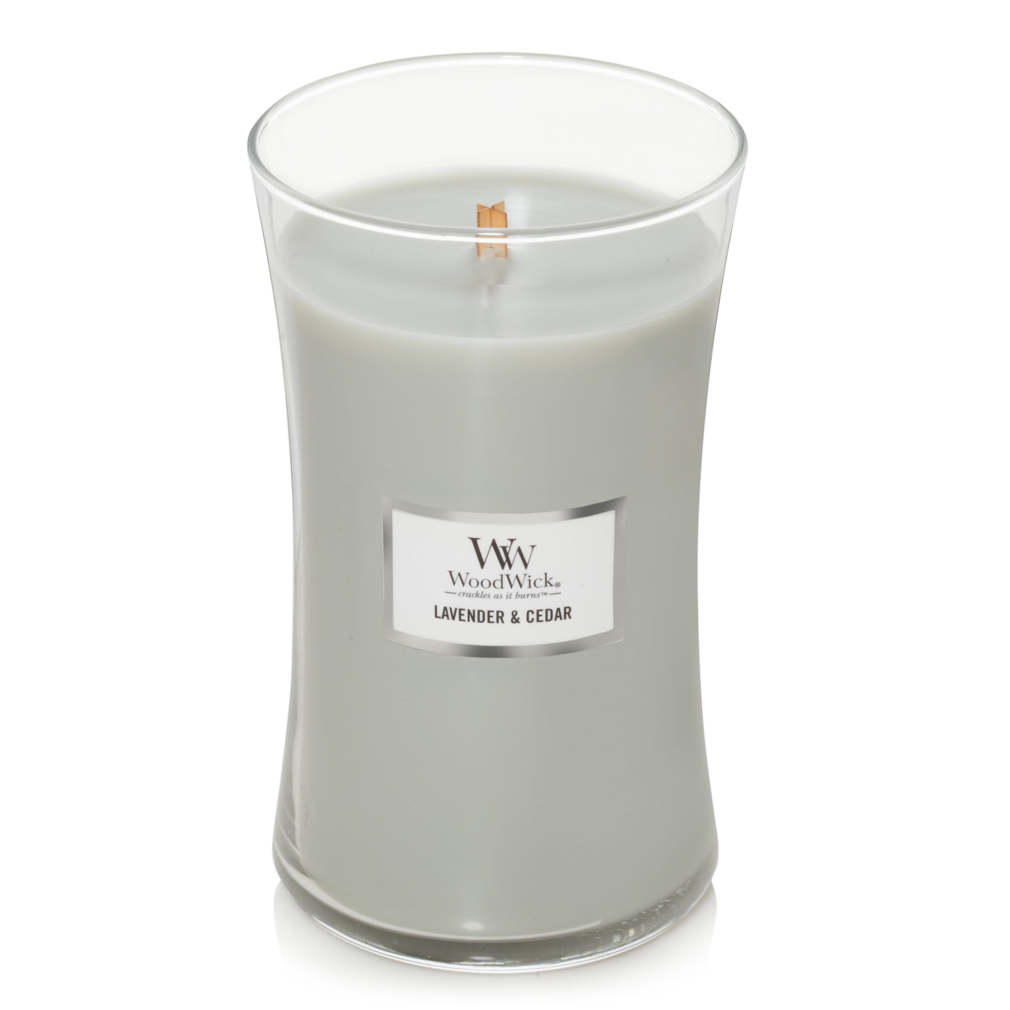  WoodWick Large Hourglass Candle, Vanilla Sea Salt - Premium Soy  Blend Wax, Pluswick Innovation Wood Wick, Made in USA : Home & Kitchen