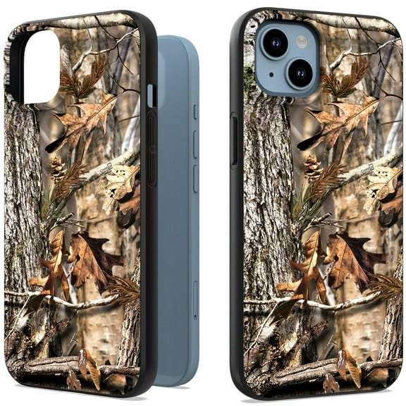 CoverON Design For Apple iPhone 15 Phone Case, Flexible Rubber Slim TPU Cover, Fall Camouflage