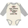 thumbnail image 3 of Inktastic My Great Grandma Loves Me Girls Long Sleeve Baby Bodysuit, 3 of 5