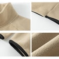 thumbnail image 5 of Ediodpoh Mode Homme Col Mi-Haut Cardigan à Fermeture Éclair Chandail Col Rond Chandail en Molleton Homme Beige TG, 5 of 5