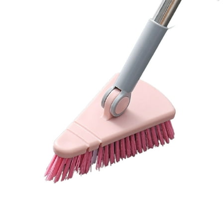 

Tile Floor Scrub Brush Triangular & Bendable Design Stiff Bristle Grout and Corner Scrubber Household Cleaning Supply