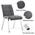 thumbnail image 2 of CJC 2-Piece Armless Dining Chairs, Grid Shaped High Back Office Chairs, Dark Gray, 2 of 9
