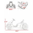 thumbnail image 7 of 24V Electric Go-Kart Dual 150W Motors Adjustable Seat 11.2MPH High Speed Slow Start 5-Point Harness, White, 7 of 7