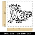 thumbnail image 2 of Lazy Lounging Lizard Iguana Self-Inking Rubber Stamp Ink Stamper - Black Ink - Small 1 Inch, 2 of 7