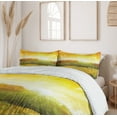 thumbnail image 6 of Ambesonne Oranger Duvet Cover Set, Golden Sunflower Field, 2-Calking, Orange Yellow, 6 of 7