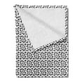 thumbnail image 2 of Crazy Art Soft Flannel Fleece Throw Blanket, Modern Abstract Print of Irregular Freaky on a Plain Background, Cozy Plush for Indoor and Outdoor Use, 60" x 80", Charcoal Grey White, by Ambesonne, 2 of 5