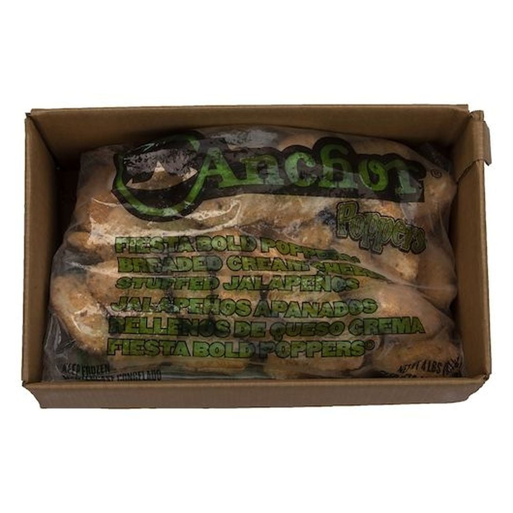 Anchor Fiesta Bold Jalapeno Poppers, Breaded with Cream Cheese, 4 lbs -  2/case - Walmart.com, image size:1000x1000