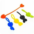 thumbnail image 2 of 5 Pcs Attaches en Silicone Colorées Réutilisables Multi-Usages Cœur d'Amour Clip de Sac en Silicone Attache Pain Attache Alimentaire Réutilisable (Couleur Aléatoire), 2 of 8