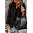 thumbnail image 2 of ABPHQTO Chaqueta vaquera negra con rotos para mujer, 2 of 5
