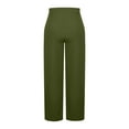 thumbnail image 2 of Stamzod Womens Dress Pants Summer Solid Color Stretch Flared Leggings with Pocket Casual Work Trousers for Women Army Green L, 2 of 2