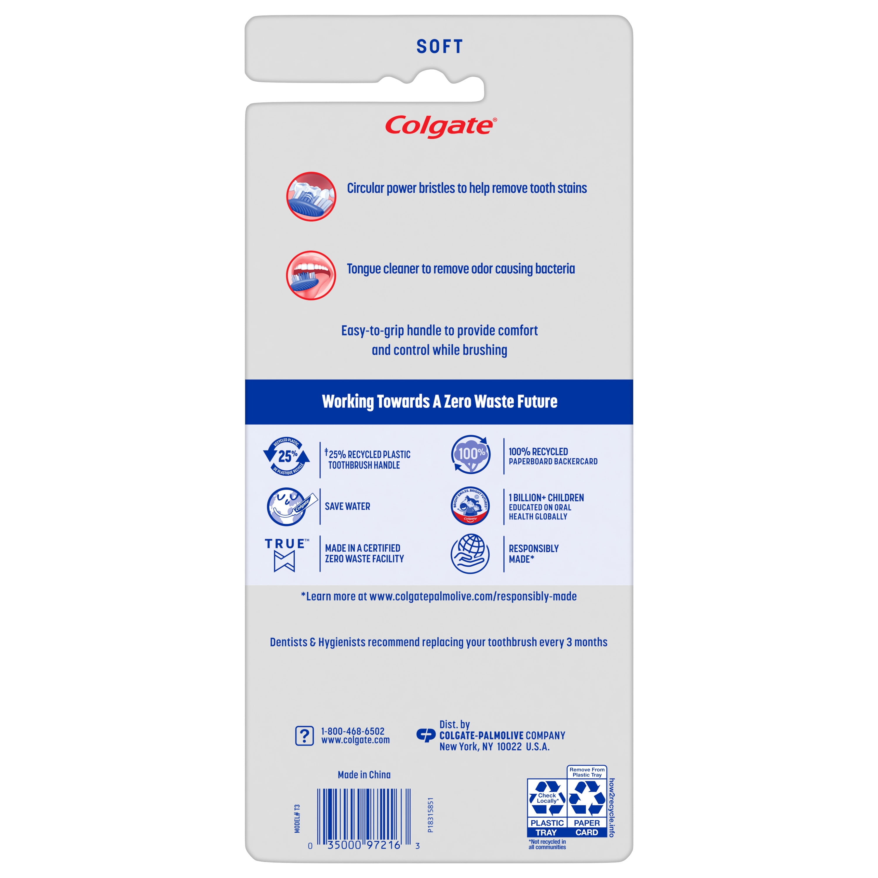 Colgate Extra Clean Toothbrush, Soft Bulk Toothbrush Pack, 6 Pack