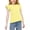 Yellow, variant on hoksml Girls' Round Neck Summer T-Shirt Solid Color Ruffle Short Sleeve Top Cute Lightweight Casual Blouse