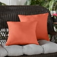 thumbnail image 4 of Greendale Home Fashions 17'' x 17'' Reversible Outdoor Throw Pillow, Set of 2, Rust, 4 of 5
