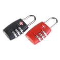 thumbnail image 4 of 2pcs TSA-335 TSA Approved Security Luggage Padlock 3-Digit Combination Password Lock Padlock (Red+Black), 4 of 4