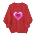 thumbnail image 2 of Busydd Valentines Shirts for Women Trendy Comfortable Cotton Graphic T Shirts for Women Casual Round Neck Long Sleeve Women's Sweatshirt M, 2 of 6