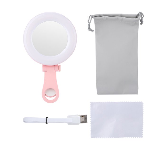 FUNIPICA Espejo de ajuste de 3 velocidades Luz de relleno de belleza Luz para selfies para teléfono