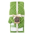 thumbnail image 3 of Sticky Toffee, 9 Piece Set, Silicone Printed Oven Mitt & Pot Holder, Cotton Terry Kitchen Dish Towel & Dishcloth, Green, 3 of 7