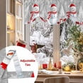 thumbnail image 5 of Christmas Snowman Tie Up Valances Curtain, Red Snowman Xmas Tree Snowflakes Grey Adjustable Rod Pocket Short Window Treatment Tie Up Curtains Valances for Kitchen Living Room Bathroom 42x18 Inches, 5 of 9