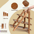 Qtmnekly 3 Tier Serving Trays Wooden, Cupcake Stand Towers for Dessert