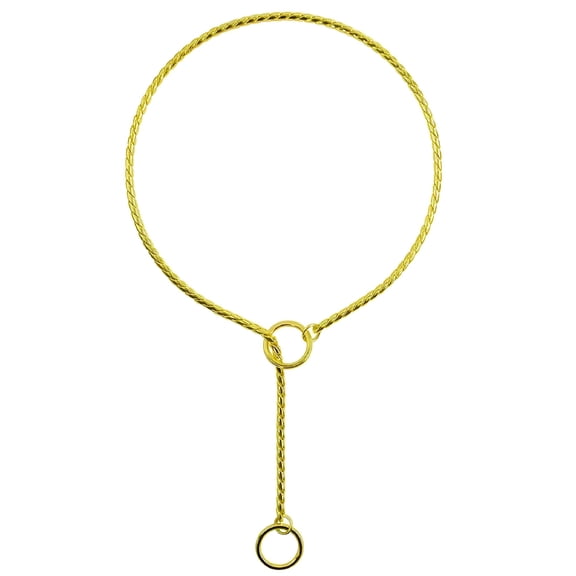 GASTROPOD Stainless Steel Dog Choke Chain Collar Metal Snake Chain Pet Show Slip Collar Choker for Training Small Medium Large Dogs (Gold,55cm)