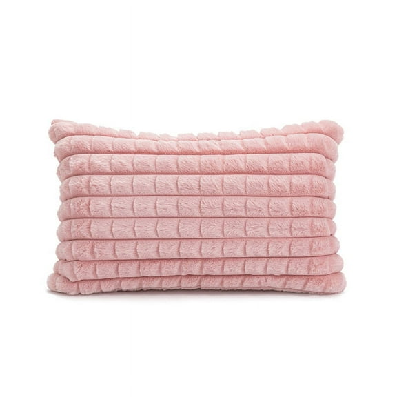 Zhuge Throw Pillow Cover 12x20 Decorative Cushion Case Farmhouse Pillowcase Modern Pillow Covers for Sofa,Couch, Living Room, Pink