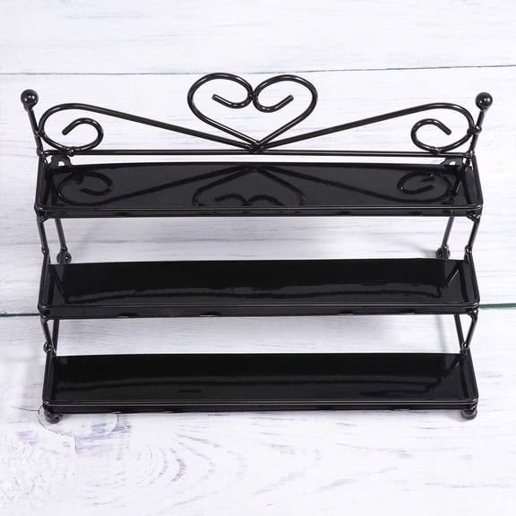 Milisten Black Multi-Purpose Cosmetic Organizer Rack for Tabletop Makeup Storage and Beauty Product Display