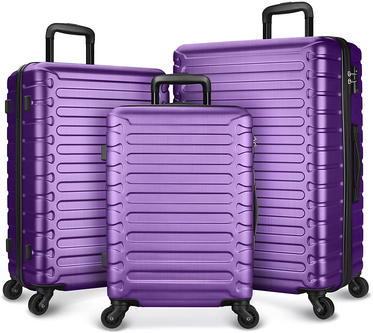 SHOWKOO 3 Piece Luggage Sets Expandable 