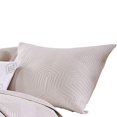 thumbnail image 3 of Benjara BM226404 Microfiber Quilt Set with Geometric Print, Cream - Full Size - 3 Piece, 3 of 5