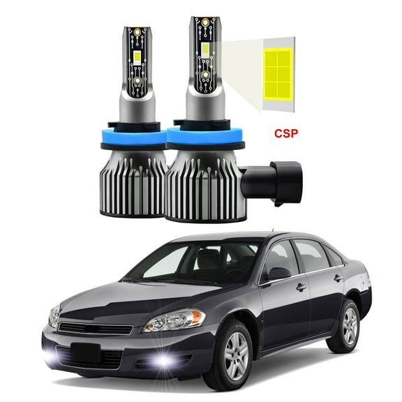 2pcs LED Fog Lights Fits For Chevrolet Impala 2006-2013 6000K White Fog LED Bulbs