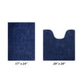 thumbnail image 3 of Better Trends Premium 2 Piece Bathroom Rug Set 100% Cotton, Extra Soft Tufted Bath Mat, Water Absorbent & Reversible Mat, Navy Lux Collection, 3 of 5