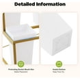 thumbnail image 6 of (12 White Square Buckets and Gold Frame, 3 Tier) Flower Display Stand, Flower Bar Cart Plant Stand with Wheels, Heavy Duty Rolling Plant Display Shelf, Flower Stand for Florist, Patio, and Garden, 6 of 7