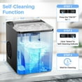 thumbnail image 6 of Ice Maker, 9 Cubes in 6 Mins, 26lbs/24Hrs, Portable Countertop Icemaker, Self Cleaning Quiet 2 Sizes, with Ice Scoop, for Home/Kitchen/Camping/RV, Black, 6 of 8