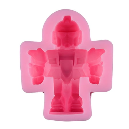 

3D Robot Shape Silicone Fondant Mold DIY Decorating Supplies Tool for Cake Pudding Chocolate Soap Polymer Clay