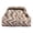 Beige, variant on Striped Snap Shut Makeup Bag for Women, Wide Open Clutch Pouch with Spacious Storage, Soft Woven Travel Cosmetic Organizer for Daily Use