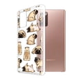 thumbnail image 2 of FINCIBO Soft TPU Clear Case Slim Protective Cover for Samsung Galaxy Note 20 6.7" 2020, Pug Funny Playful Postures, 2 of 3