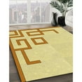 thumbnail image 3 of Ahgly Company Machine Washable Indoor Square Transitional Sun Yellow Area Rugs, 5' Square, 3 of 7