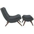 thumbnail image 4 of Modway Ramp Upholstered Polyester Fabric Lounge Chair Set in Gray, 4 of 4