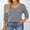 Grey, variant on QUALFORT Women’s 100% Cotton V-Neck Pullover Sweater, Long Sleeve Lightweight Sweater for Women, Soft Classic Solid Color Knit Top