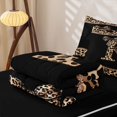 thumbnail image 5 of Erosebridal Brown K Letter Zipper Twin Comforter Sets with Fitted Sheet and 2 Pillowcases for Girls, Bow Bling Crystal Ribbon Zipper Bedding Set, Black Reversible, 4 Pieces, 5 of 7
