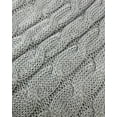 thumbnail image 7 of Wrapables Winter Warm Chunky Cable Knit Infinity Scarf and Beanie Set, Light Gray, 7 of 7