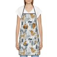 thumbnail image 3 of Yiaed Winter Forest Animals Print Kitchen Apron with Hand Wipe Pockets,Big Pocket,Aprons for Women with Pockets, Waterproof for Cooking Baking, 3 of 7