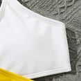 thumbnail image 4 of Baby Swim Suit Girl Bikini Bathing Suit With Pants Lemon Print Swimwear with Cover Up 3 Piece Sets UPF+ 50 Beach Bathing Suit,8-9 Years, 4 of 5