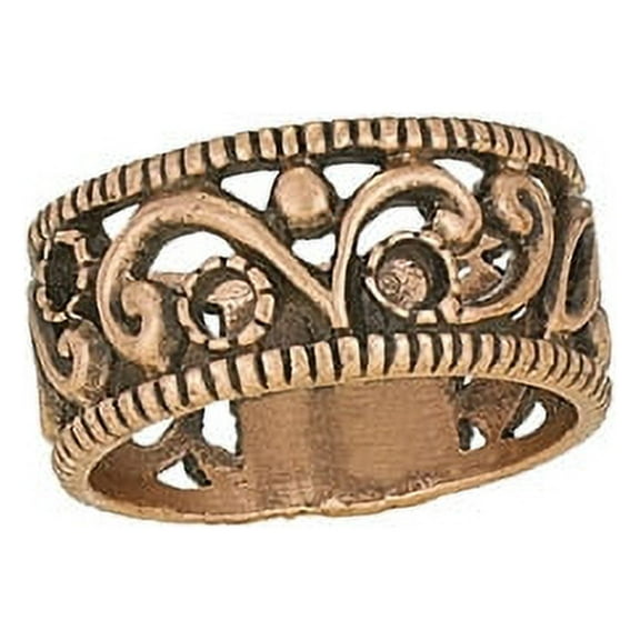 Solid Copper Ring CR2196 - Size 6 - 3/8 of an inch wide.